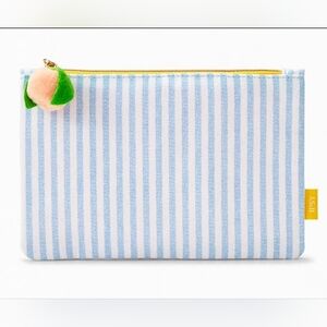 🦋 3 for $10 ~ IPSY‎ Glam Bag April 2024 Design Peach Stripes Mini Makeup Pouch